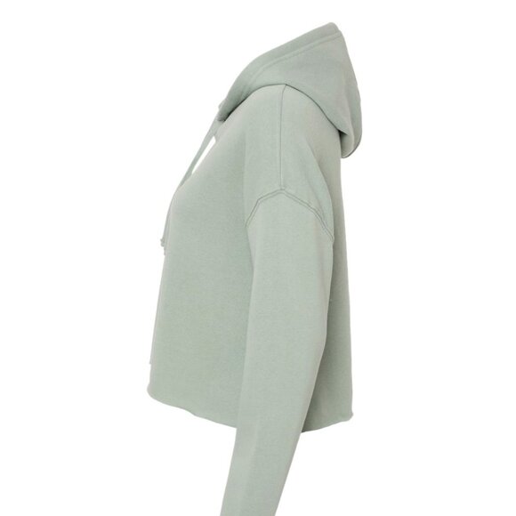 New XS Sage Women’s Lightweight Crop Hooded Sweatshirt - Independent Trading Co - Picture 3 of 5